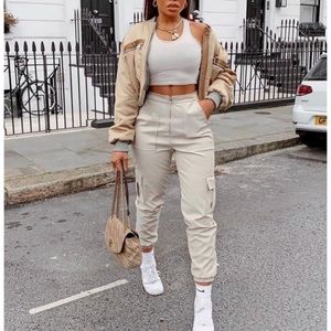 FASHION NOVA Can’t Let Go PU Jogger Pants